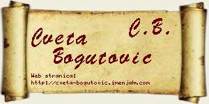 Cveta Bogutović vizit kartica